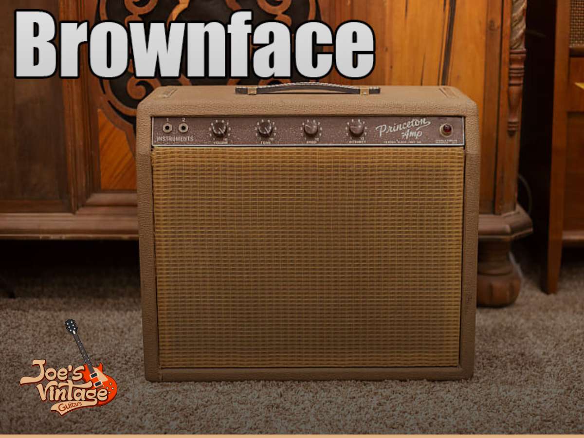 Vintage Fender amplifier with classic brownface design, a hallmark of Fender amps from the early 1960s