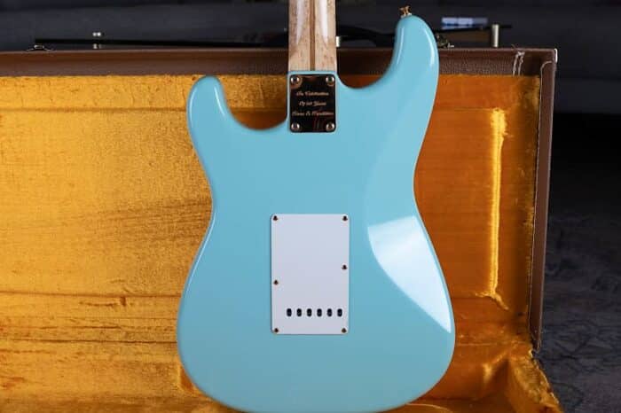 #4 of 5! Fender Custom Shop Masterbuilt Golden Celebration 58' Stratocaster 1997 - Daphne Blue - Image 12