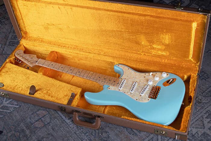 #4 of 5! Fender Custom Shop Masterbuilt Golden Celebration 58' Stratocaster 1997 - Daphne Blue - Image 6