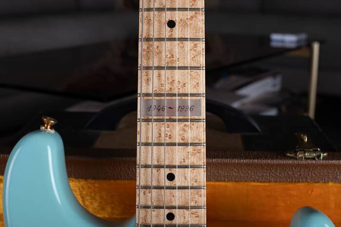 #4 of 5! Fender Custom Shop Masterbuilt Golden Celebration 58' Stratocaster 1997 - Daphne Blue - Image 5