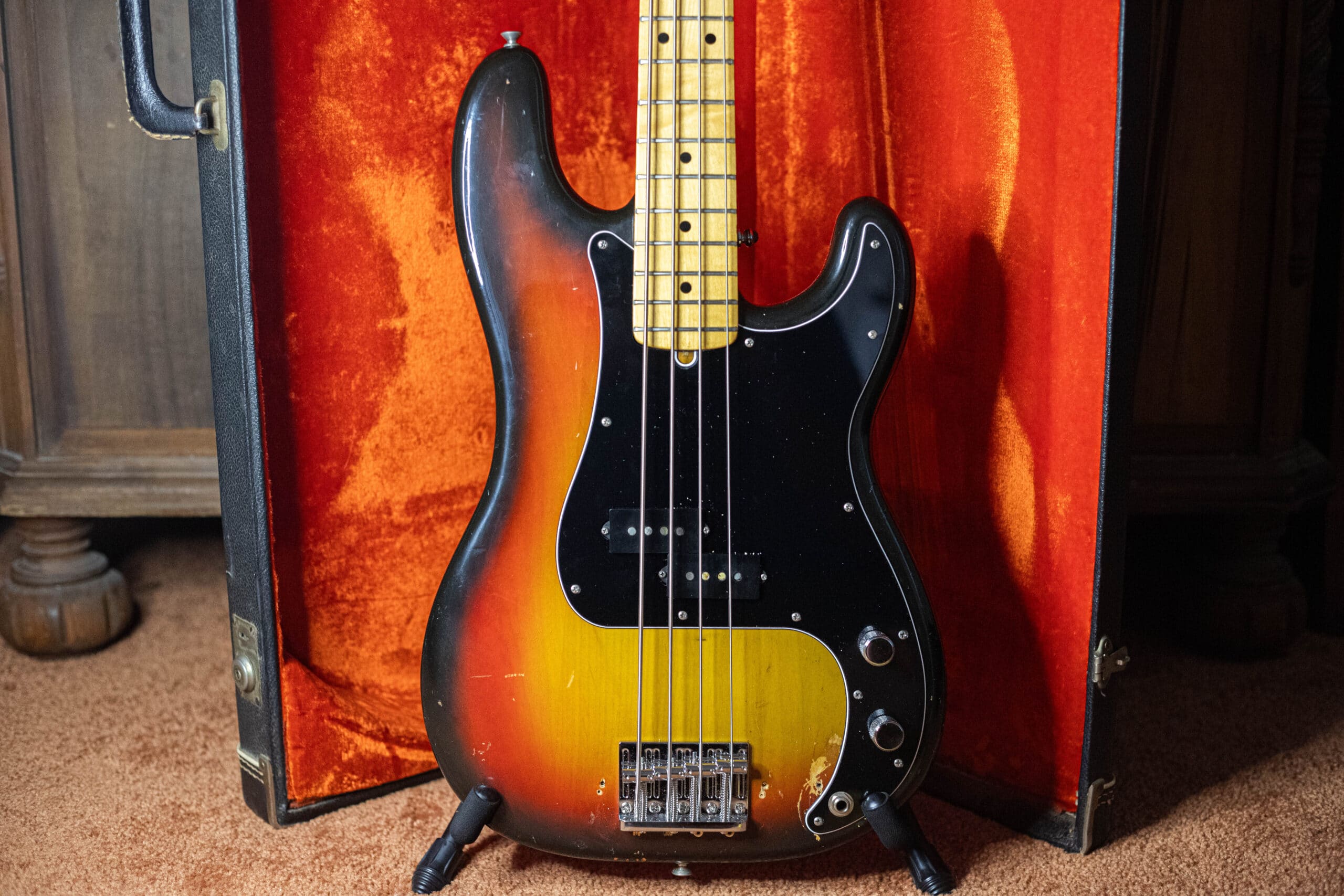 Vintage 1975 Sunburst Fender Precision Bass